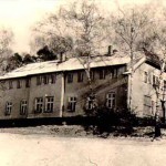 schwarz-weiß Foto Waldhaus